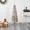 5ft. Pre-Lit Flocked Pencil Artificial Christmas Tree with Clear LED Lights